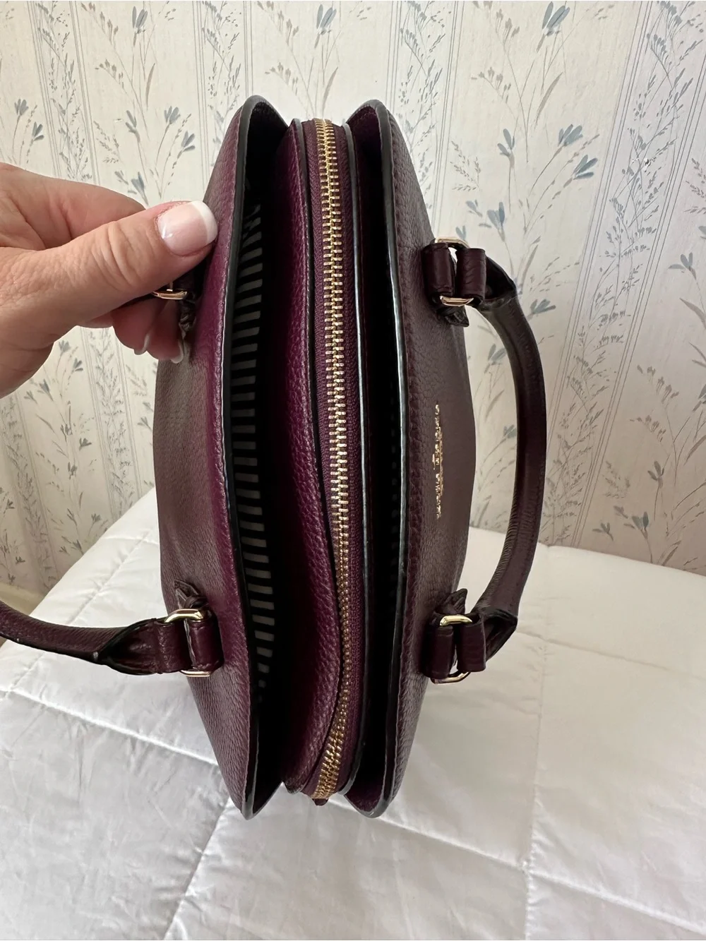 Kate Spade Plum Pebbled Leather Satchel